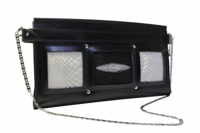 pochette MISSIESSY Dryade-Ivoire-Galuchat